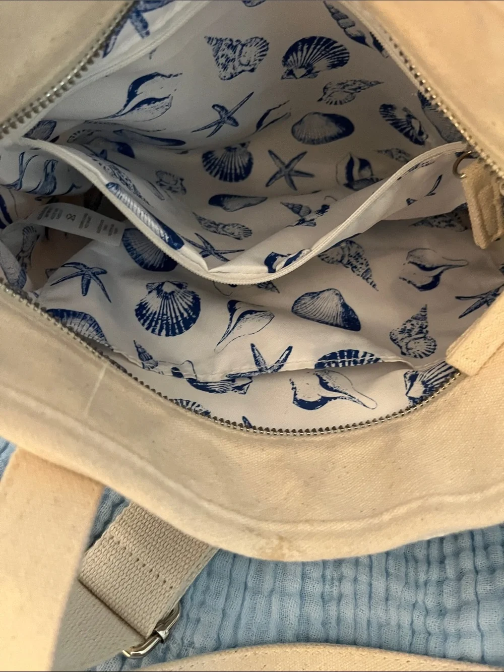 C&C California Cream Canvas Starfish Tote